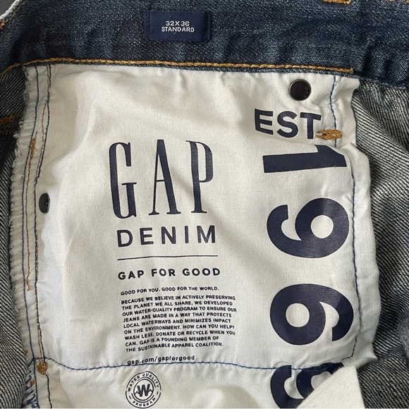 Gap Standard 1969 Denim Jeans 32 x 33 Blue - Picture 2 of 5